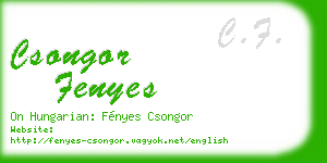 csongor fenyes business card