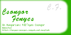 csongor fenyes business card